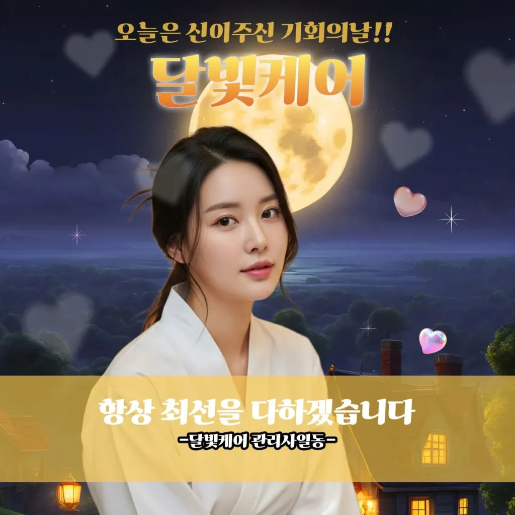 망원동 출장마사지 달빛케어 인증관리사
