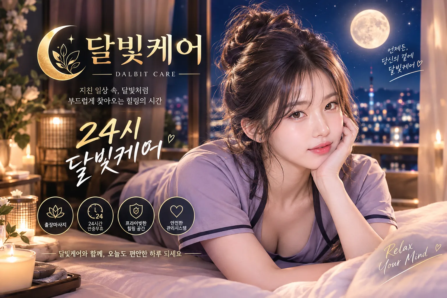 청라출장마사지 달빛케어 24시간 방문
